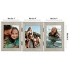 Americanflat Hinged 3 Photo Frame in Driftwood MDF - Desk Photo Frame for 4X6" Photos - Tri Folding Picture Frame For Desk - 2 of 4