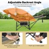 Tangkula Camping Lounge Chair Adjustable Reclining Lounge Chair w/ Removable Footrest Khaki - 4 of 4