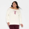 Women's Off the Shoulder Sweatshirt - Wild Fable™ - 2 of 3