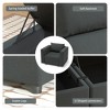 Ainfox Module Single Sofa With Armrest Dark Grey - 2 of 3