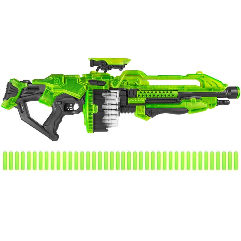 Best Choice Products Kids XL Foam Dart Alien Blaster Toy w/ 40 Glow-in-the-Dark Darts, Green, 1 of 8