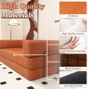 MOONMISS Corduroy Convertible Sleeper Sofa Bed with Fixed-Shape Frame, Floor Sofa Lounge Couch for Living Room Bedroom - 3 of 4