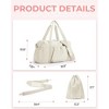 Weekender Bag for Women, Travel Duffle Bag with Shoe Bag for Travel, 26L Airport Carry On Overnight Bag - 3 of 4