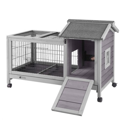 Aivituvin Rabbit Hutch | Outdoor Bunny Cage (Inner Space 4.84ft²)-AIR24