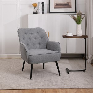Upholstered Accent Chair With Armchair Ergonomic Incline Backrest Easy Assembly Modern Chair For Living Room - 1 of 4