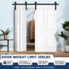 Folding Sliding Barn Door Hardware Kit for 2/4 Doors, Heavy Duty Bi Fold Barn Door Hardware Track Kit Fit Double 12" Bifold Doors, No Doors - 2 of 4