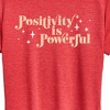 Women's - Instant Message - Positivity Is Powerful Short Sleeve Graphic T-Shirt - 2 of 4
