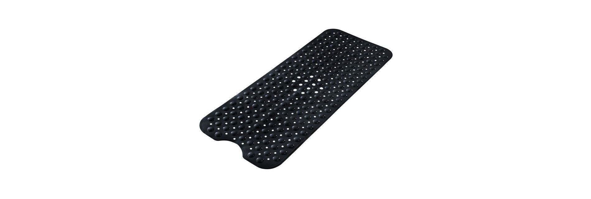 Non Slip Bathtub And Shower Mats 40x16 Extra Long Bath Tub Mat With Suction Cups & Drain Holes - Lux Decor Collection