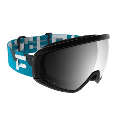 teal ski goggles