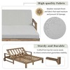 1-Piece Farmhouse-styled Wooden Outdoor Sunbed for Ultimate Relaxation Outdoor Daybed Seating 2 People for Poolside, Garden and Backyard - 3 of 4