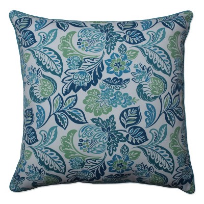 25" Outdoor/Indoor Floor Pillow Dailey Opal Blue - Pillow Perfect