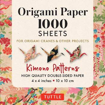 Origami Paper 1,000 Sheets Kimono Patterns 4 (10 CM) - by  Tuttle Studio (Loose-Leaf)