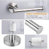 Itopfox 8 Piece Bathroom Accessories Kit Brushed Nickel 24 inch Towel Bar Towel Ring Toilet Paper Holder Robe Hook SUS304 Set - 3 of 4