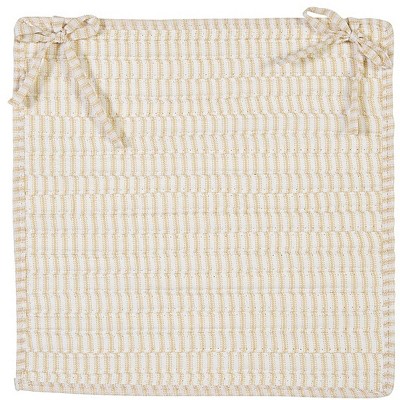 Colonial Mills Ticking Stripe Rect - Canvas Chair Pad, Set of 4