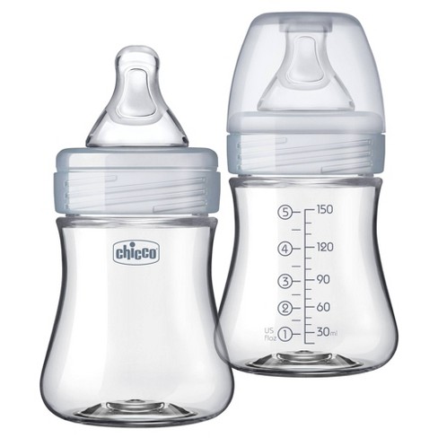 Clear plastic baby store bottles