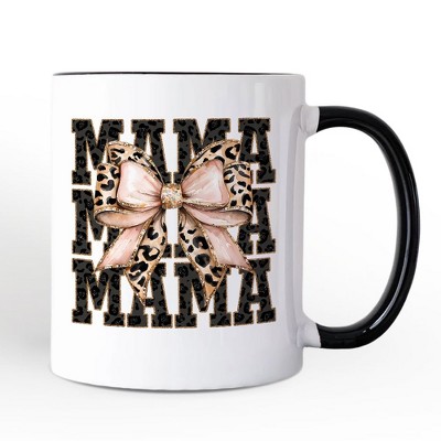 Glitter Leopard Mama Mug, Coquette Bow Glam Gift| OrnamentallyYou