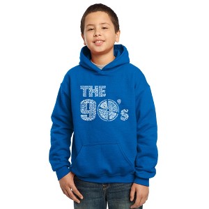 LA Pop Art Boy's Word Art Hooded Sweatshirt - 90S - 1 of 4