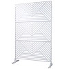 Vynxaria 76" Metal Privacy Screen - Freestanding Decorative Divider for Indoor & Outdoor Use - 2 of 4
