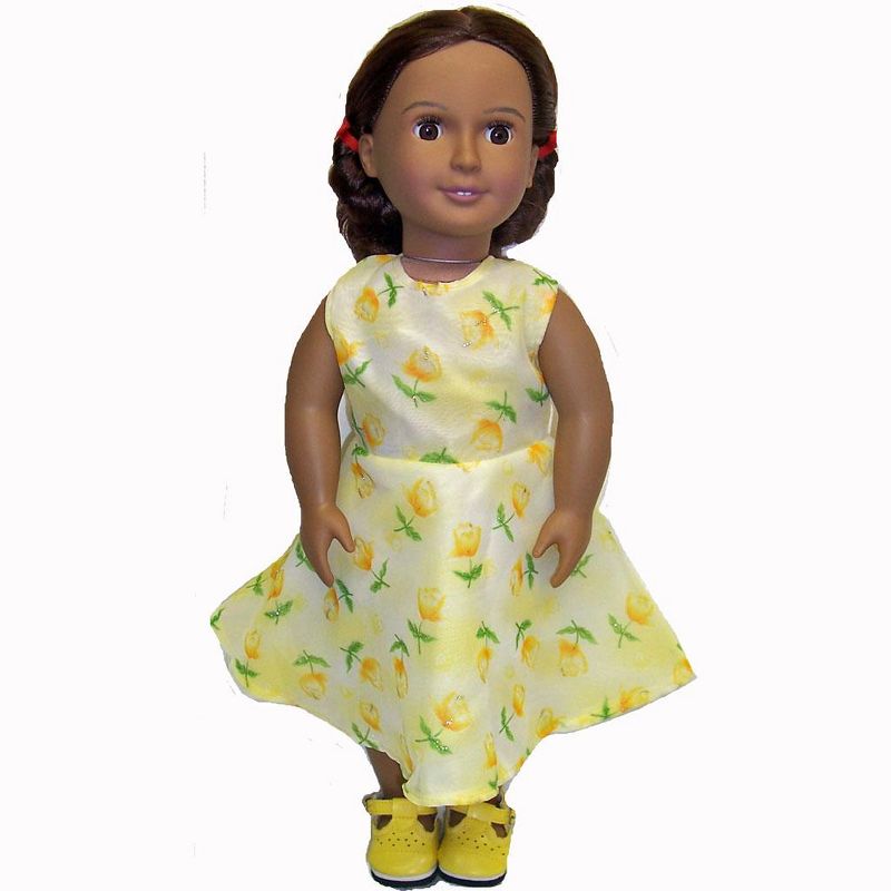 Doll Clothes Superstore Yellow Chiffon Doll Dress and Jacket, 4 of 6