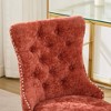 ORRD Modern Gray Chenille Office Chair with Swivel & Adjustable Chrome Base - 3 of 4
