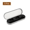 Unique Bargains Tinplate Frosted Hinged Lid Portable Storage Containers 6.9" x 2.4" Silver 5 Pcs - 3 of 4