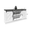 58" Engineered Wood Farmhouse TV Stand with Sliding Barn Doors, Adjustable Shelves, and Cable Management for Living Room - 3 of 4
