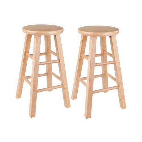 'Winsome Wood 24'' Counter Stool - Natural (Set of 2), Size: 24'' Counterstool, White'