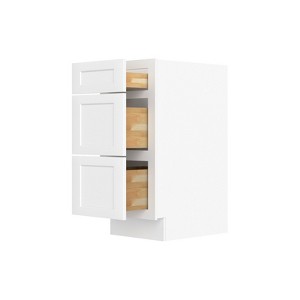 HOMLUX Easy-DIY Ready to Assemble Bath Vanity Cabinet without Top in Shaker White - 1 of 4