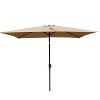 6 x 9ft Patio Umbrella Outdoor Waterproof Umbrella with Crank and Push Button Tilt without flap for Garden Backyard Pool Market - 2 of 4