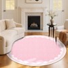 Washable Scalloped Rug Modern Neutral Living Room Rugs - 2 of 4
