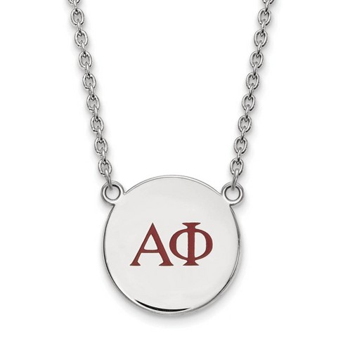 Black Bow Jewelry Sterling Silver Alpha Phi Greek Life Necklace 18 Inch - image 1 of 4