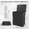 154L Double Laundry Hamper with Lid and 2 Removable Laundry Bags, Large Collapsible 2 Dividers Dirty Clothes Basket with Handles - 2 of 4