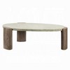 47" Oblong Coffee Table with Knock-Down Legs, Natural Design, 40mm Thick Tabletop for Versatile Spaces - 3 of 4