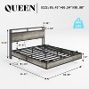 AMERLIFE Floating Bed with 2-Tier Storage, Charging & LED, No Box Spring - 2 of 4
