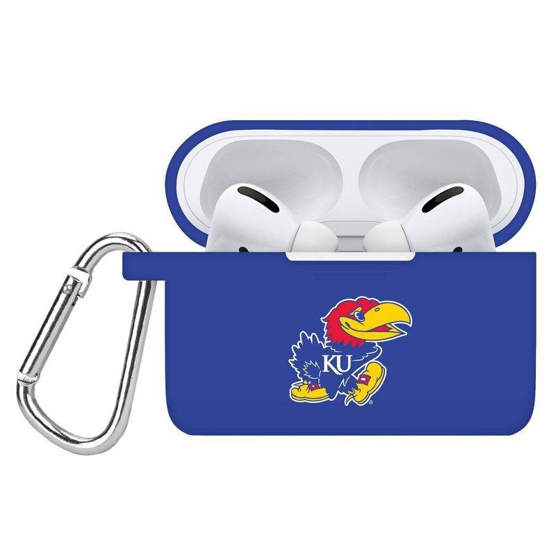 NCAA Kansas Jayhawks Apple AirPods Pro Compatible Silicone Battery Case Cover - Blue, 1 of 3