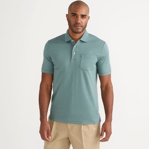 Lands' End Men's Short Sleeve Cotton Supima Polo Shirt with Pocket - 1 of 4