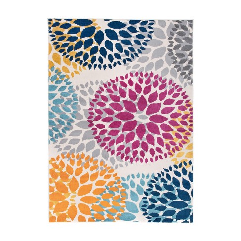 Flower Burst Classroom Rug (6' x 9' Rectangle)