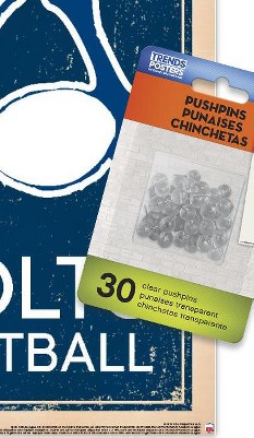 clear push pins bundle