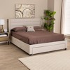 Braylon Fabric and Wood 3 Drawer Platform Storage Bed Beige/Dark Brown - Baxton Studio - 2 of 4