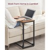 VASAGLE C-Shaped End Table, Small Side Table for Couch, Sofa Table with Metal Frame for Living Room, Bedroom, Bedside - 3 of 4