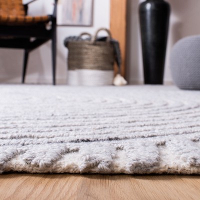 Southampton Gray Geometric Handmade Wool Area Rug 2' x 3'