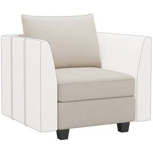 Belffin Plush Corduroy Single Module with Storage for Modular Sectional Sofa - 1 of 4