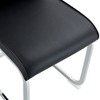 GlasFlength Indoor Dining Chairs Modern Dining Place with Comfortable Support for Dining Room or Kitchen, Black,17.5”*16”*39" - 2 of 4