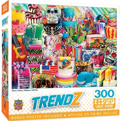 MasterPieces 300 Piece EZ Grip Jigsaw Puzzle - Fancy Cakes - 18"x24"