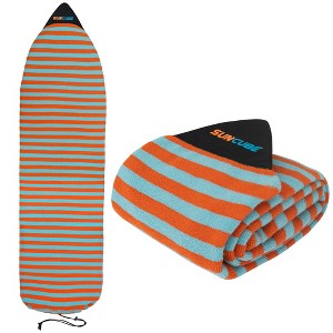 SUN CUBE Surfboard Sock Cover, Protective Surf Bag for Surfing Board, Light Stretchy Surfbag Sleeve Longboard Hybrid Shortboard - 1 of 4