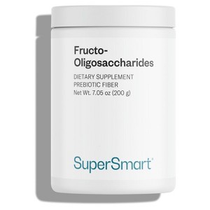 SuperSmart Fructo Oligosaccharides Powder (Prebiotics FOS) - Oligofructose Inulin - Fiber Supplement | Non-GMO & Gluten Free - 200 g - 1 of 1