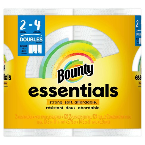 Bounty Select-A-Size Paper Towels, White, 8 Double Plus Rolls = 20 Regular  Rolls