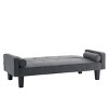 NicBex 71.65 Inch Button Tufted Convertible Sofa Bed with 2 Arm Pillows for Living Room,Apartment,Bedroom - 2 of 4