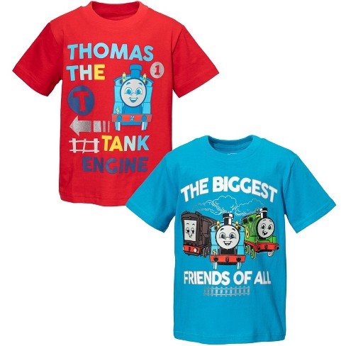 Thomas & Tank Engine Infant Baby Boys 2 Pack Athletic Pullover T- shirts Blue / Red 18-24 Months : Target