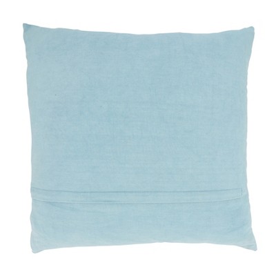 Sandy Shores Blue Cotton Sea Turtle Throw Pillow Cover 20"x20"